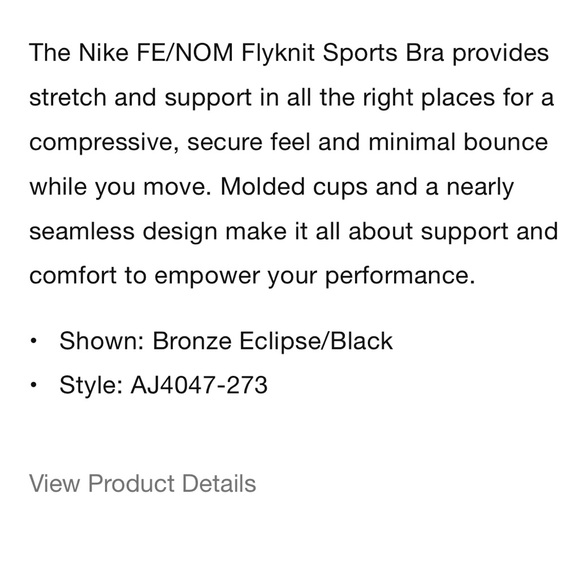 Brand New Nike FlyKnit High Support Bra - Picture 8 of 8